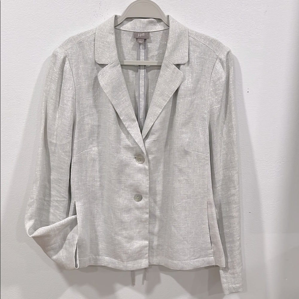 J. Jill Light creme Linen Blazer